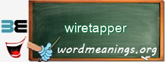 WordMeaning blackboard for wiretapper